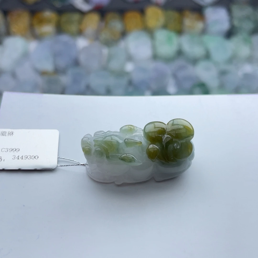 翡翠颈饰未镶嵌貔貅