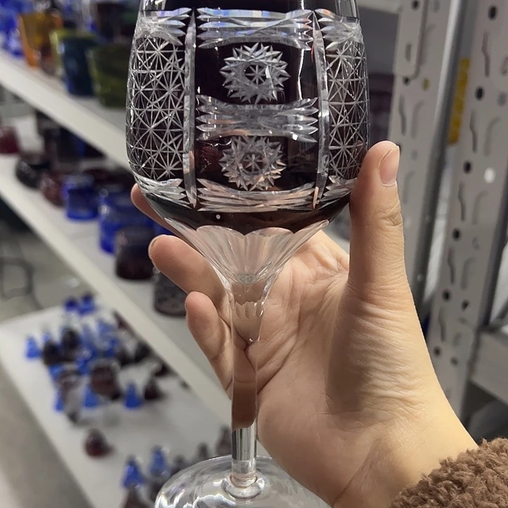 水晶玻璃平底款微瑕一个