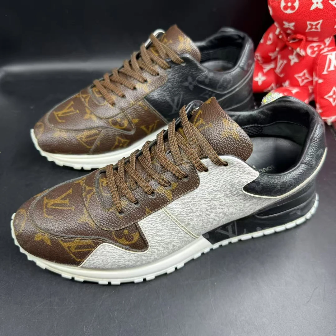 95新 LouisVuitton/路易威登 男士三色老花runway运动鞋多尺码