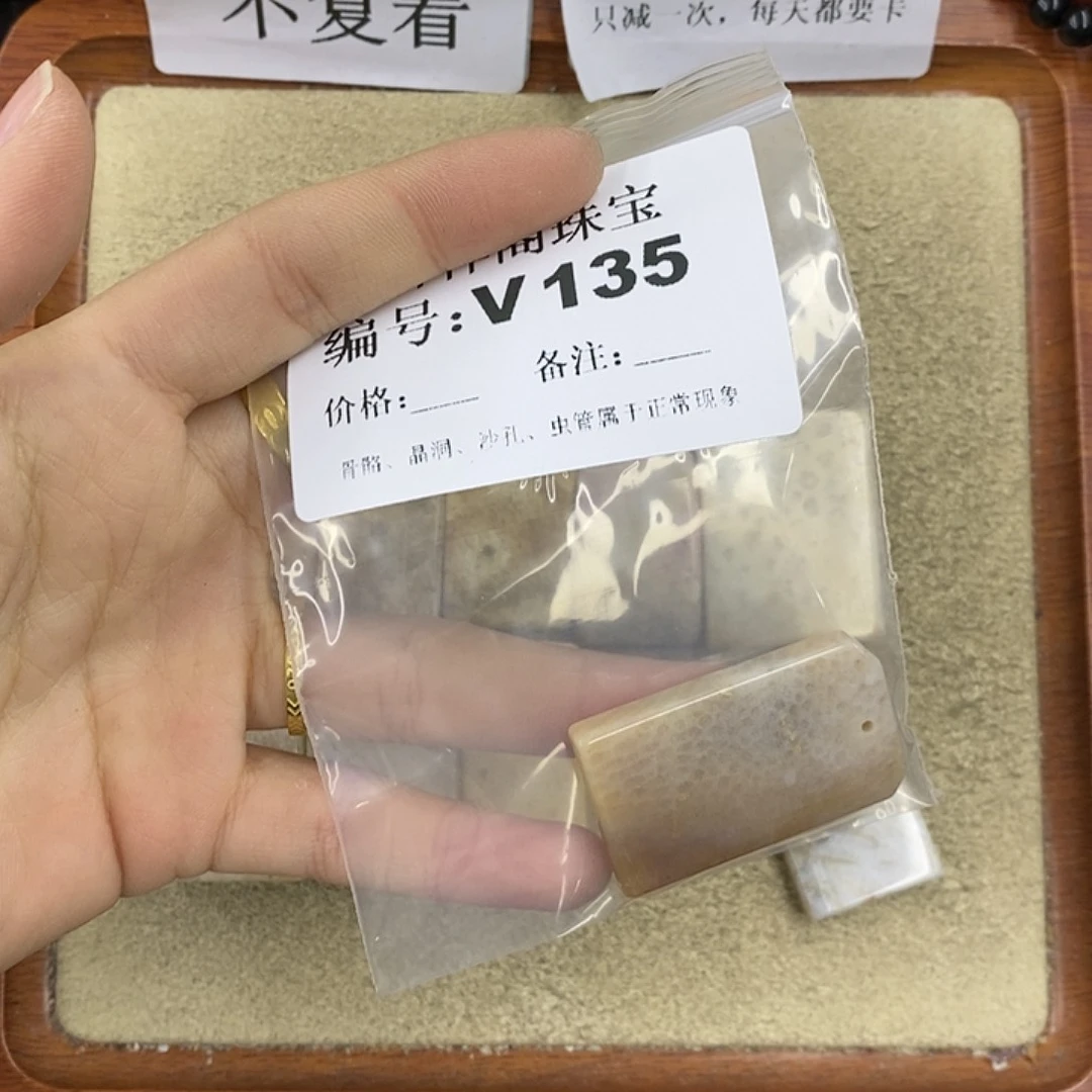 硅化珊瑚（珊瑚玉）颈饰未镶嵌蔚**空