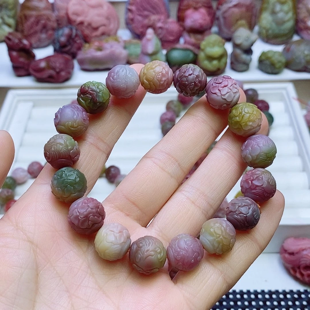 玛瑙/玉髓盐源玛瑙手链未镶嵌云**轻