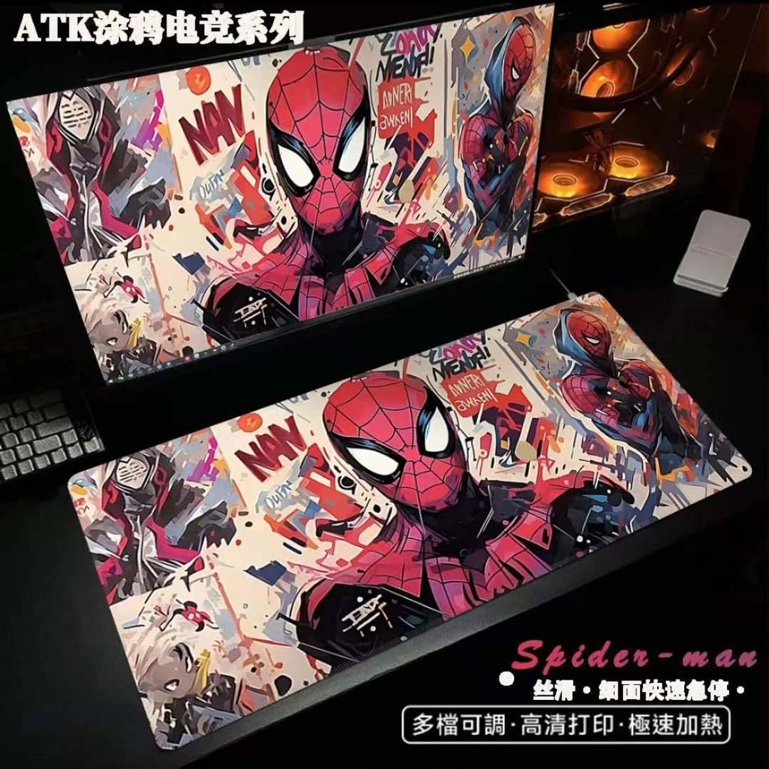 蜘蛛侠动漫鼠标垫超大号电脑键盘垫子办公桌垫定制漫威游戏滑鼠垫