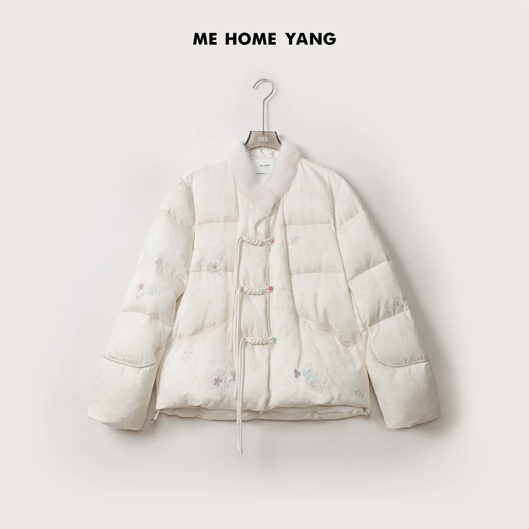 ME【蓝铃花鹅绒服】白鹅绒保暖厚款百搭休闲简约羽绒服 MEQS0176