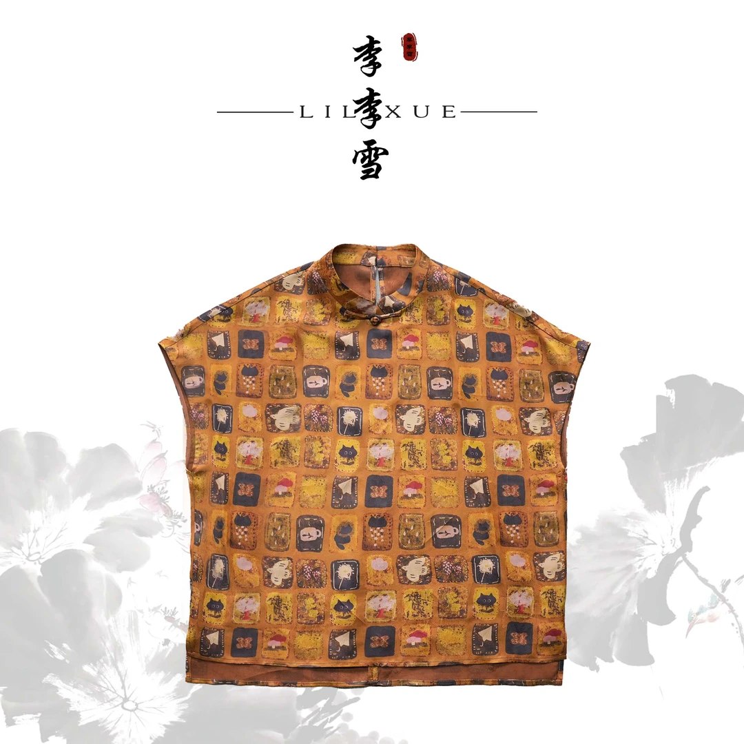 LILIXUE『锦绣』新中式国风坎肩上衣唐装复古夏季