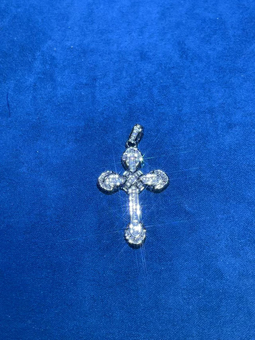 a1463白色十字架吊坠多样性发货