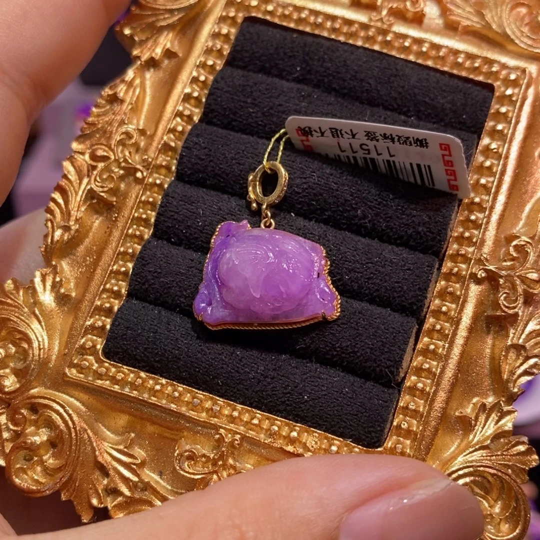 苏纪石（舒俱来）18K金镶嵌吊坠(不含链)