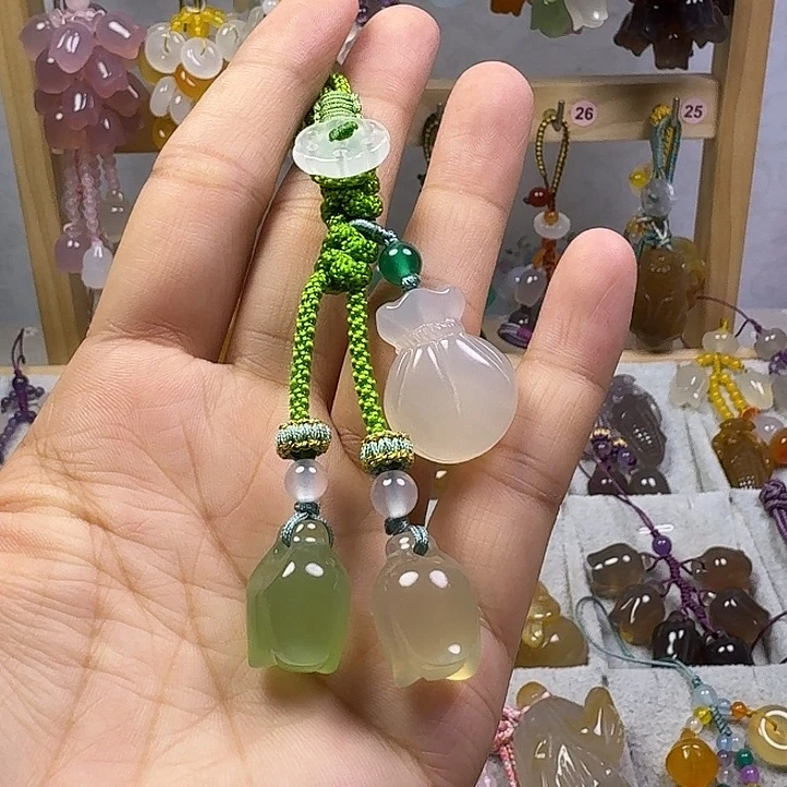 钥匙挂件福利款钱袋子绿色绳