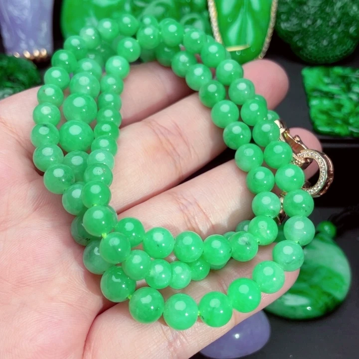 翡翠未镶嵌毛衣链