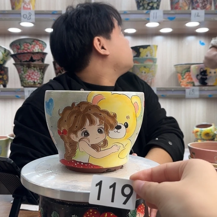 紫砂花盆瑕疵瑕疵119