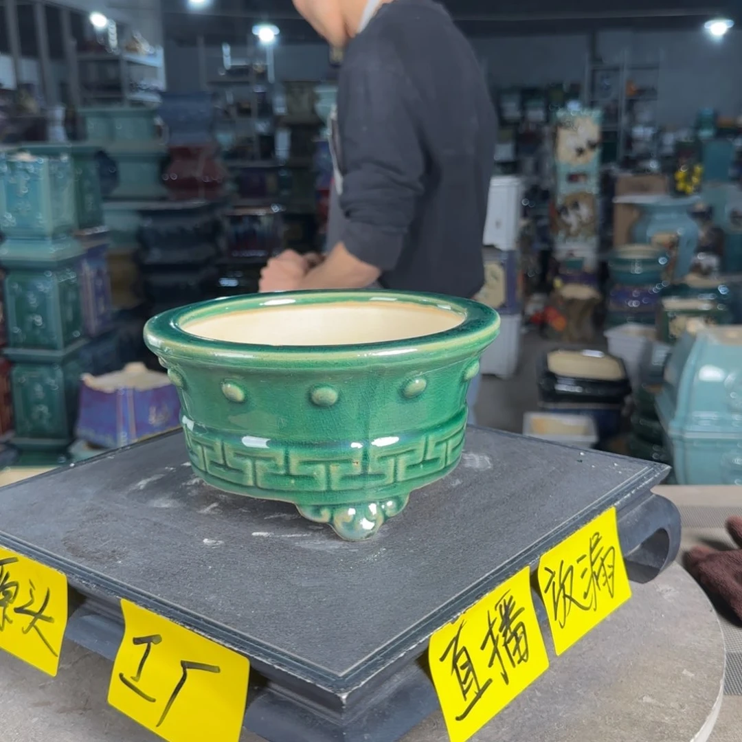 一风堂石湾陶瓷花盆。200