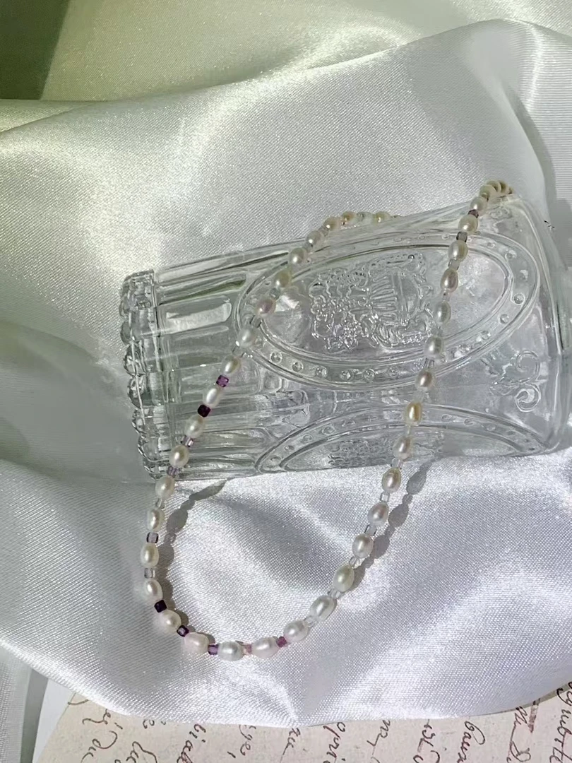 天然淡水珍珠米型珍珠珠链【松柏家珠宝】多样性发货一条