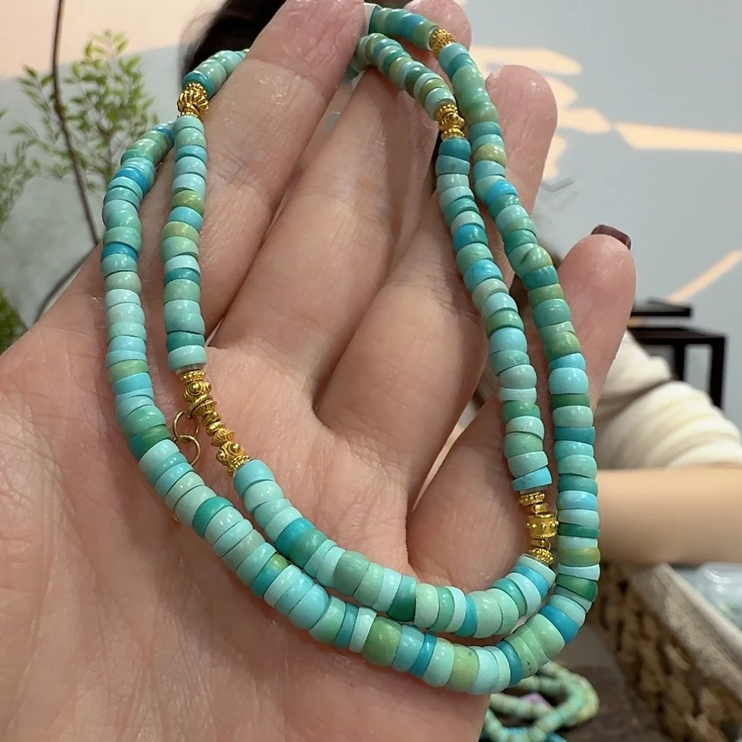 绿松石18K金镶嵌珠宝奇石