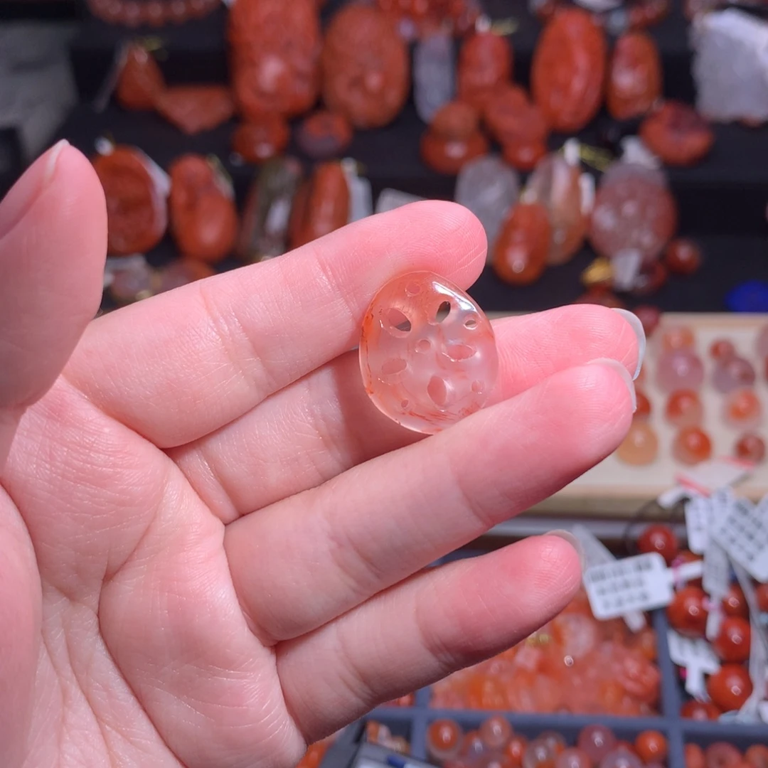 南红玛瑙未镶嵌珠宝半成品莲藕