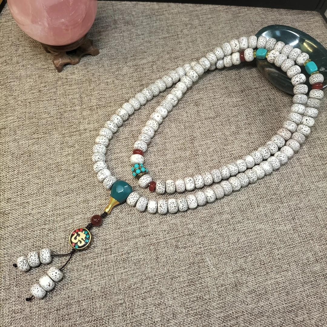 设计款海南星月菩提108颗手链原生态顺白国风念珠