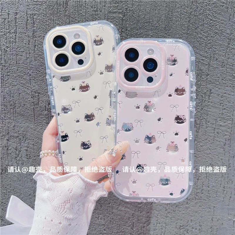 满屏猫咪适用苹果16镜面手机壳华为mate70小众vivo新款小米15oppo