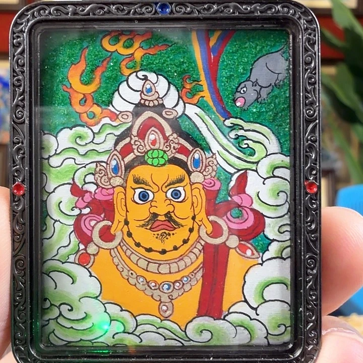 吊坠黄C-热贡纯手绘-毛毛