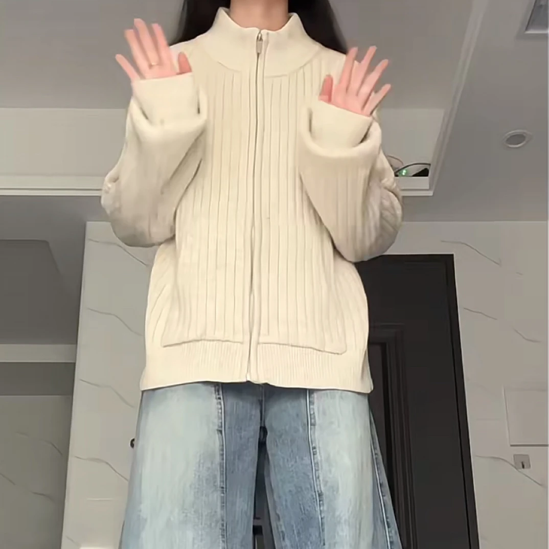 UFZ正品得物189！发售价489开衫立领毛衣