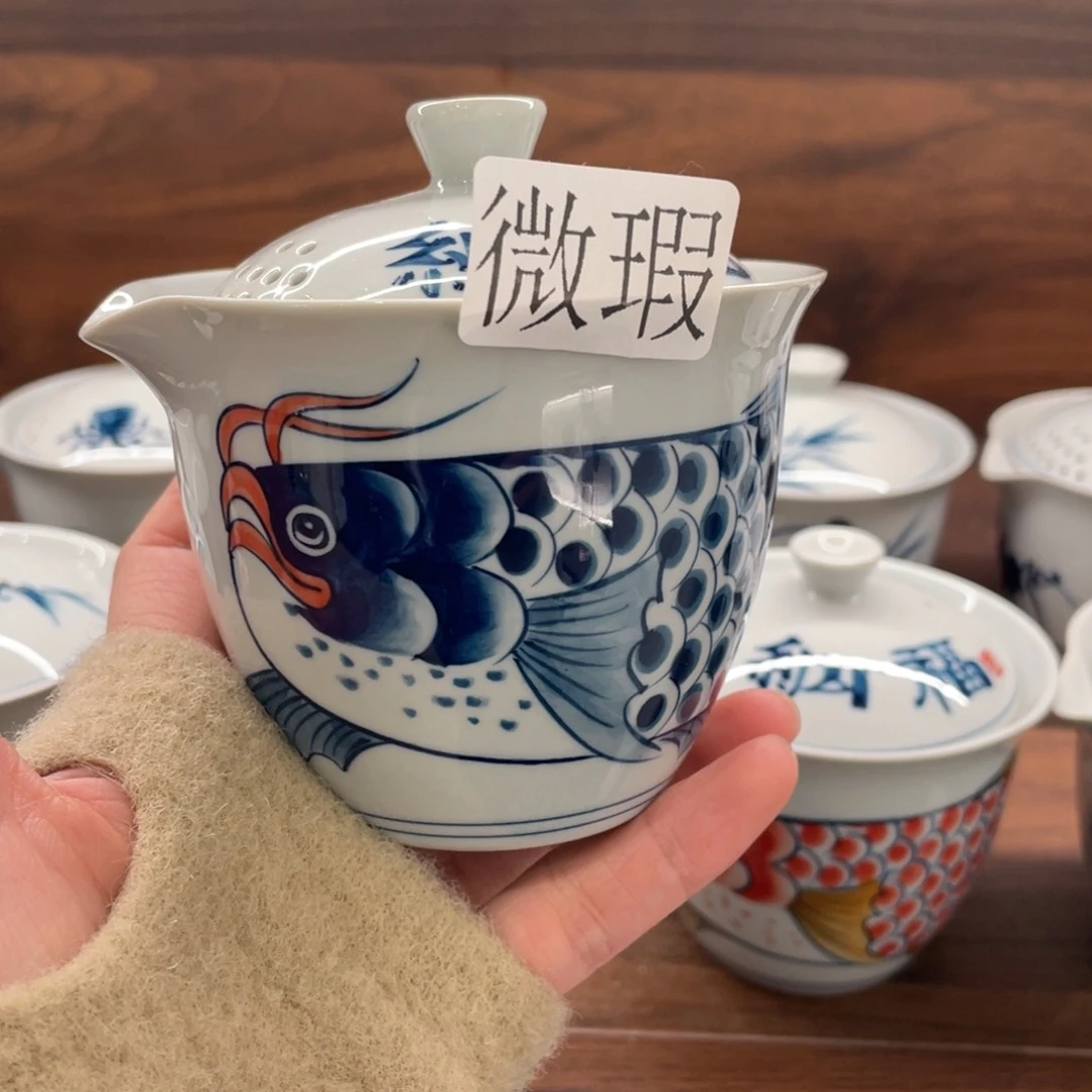 有瑕釉下彩纯手绘