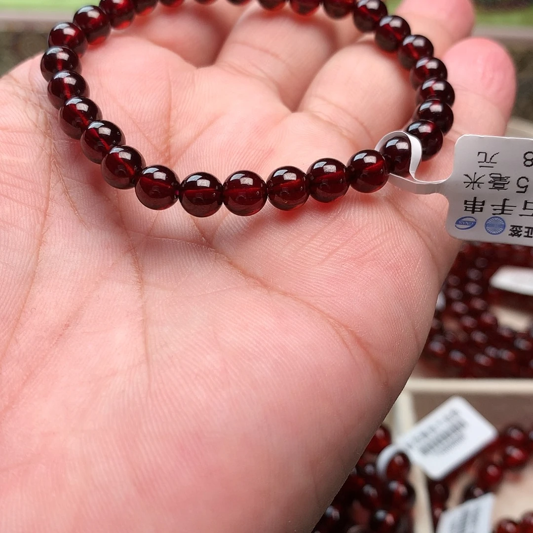 未镶嵌手串石榴石6.5