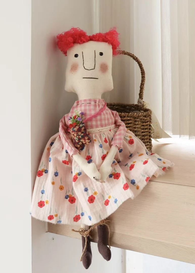 【XFHZ】小众原创设计雀斑女孩 重工手作系列 布娃娃玩偶礼物