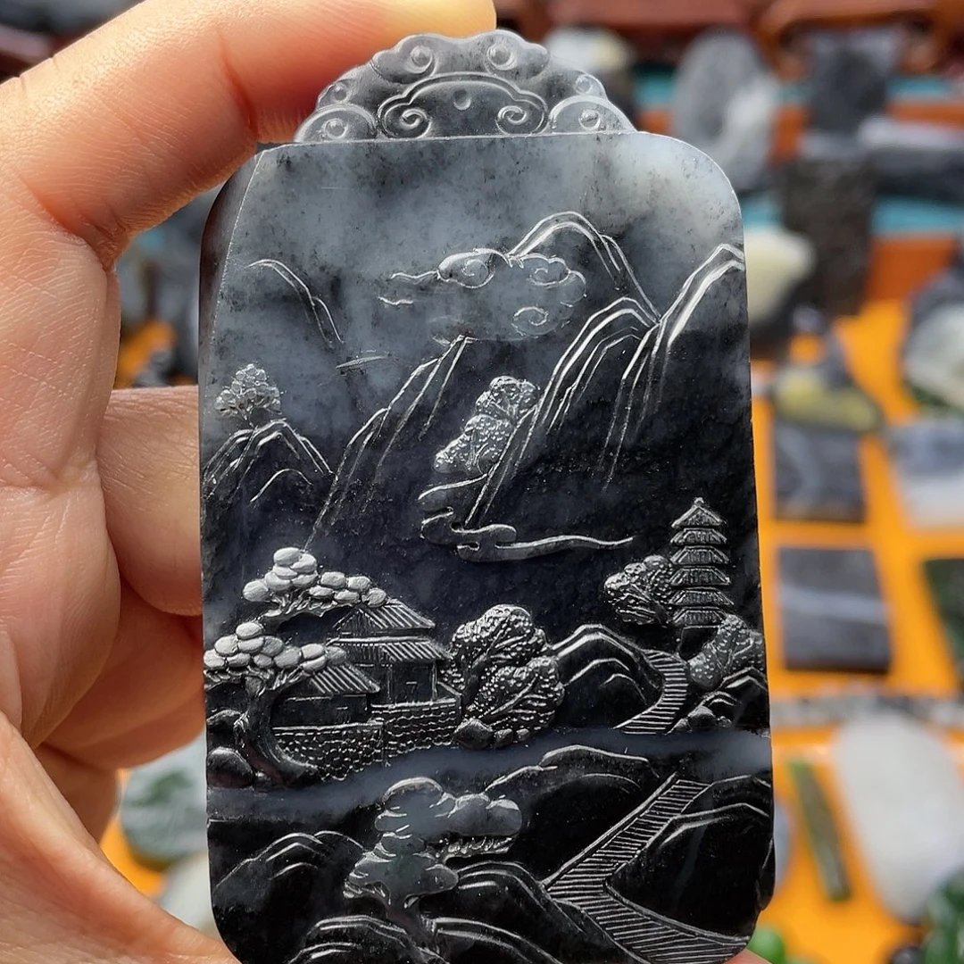 和田玉未镶嵌挂件