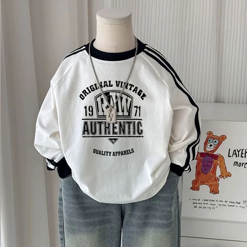 100%纯棉重磅新款长袖t恤男女学生韩版美式ins秋季宽松上衣爆款酷