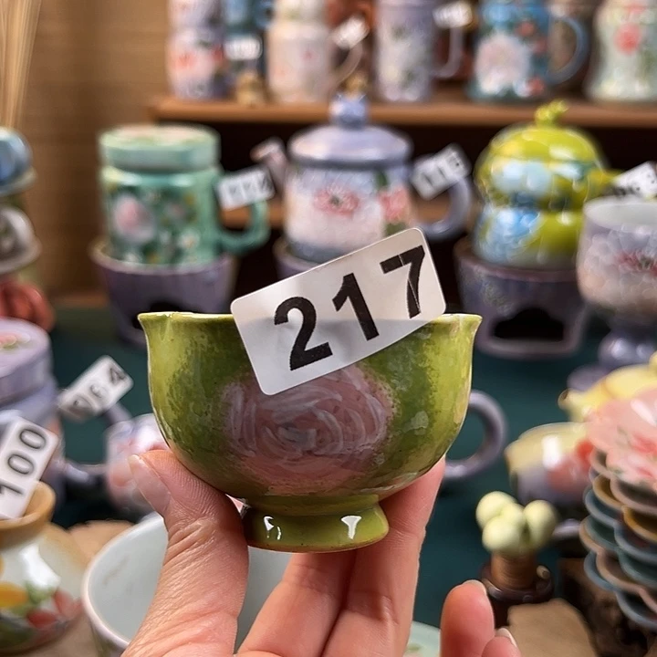 杯小***了景德镇陶瓷手绘作品217微瑕