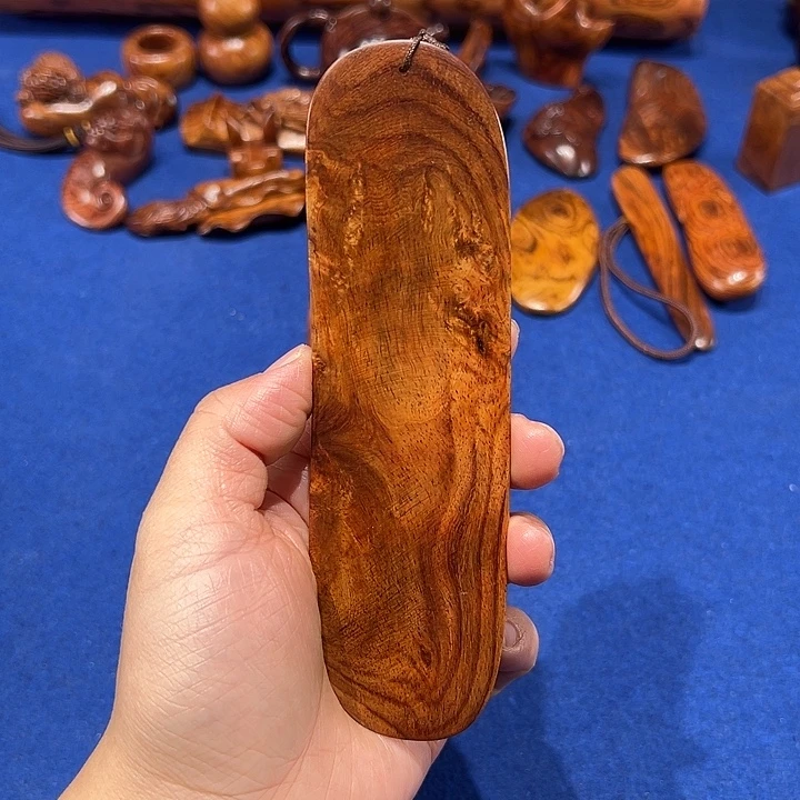 木海南黄花梨木刮痧板书签长14.5x4.3厘米