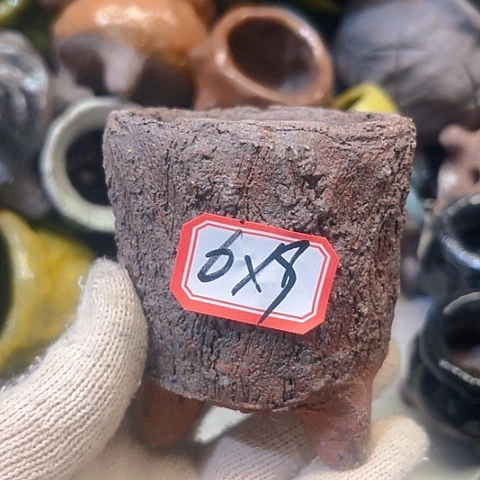 粗陶花盆手工花盆