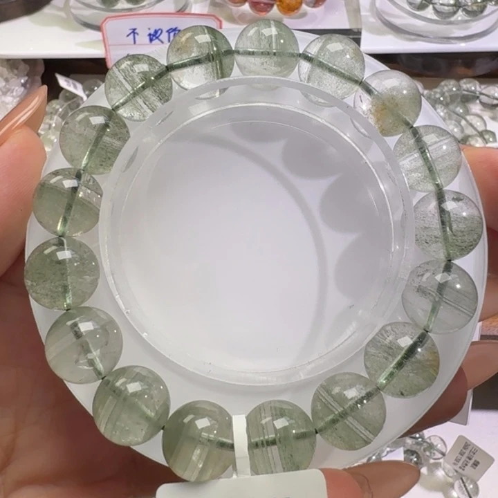 手链水晶未镶嵌巴西金沙翠绿幽灵12mm