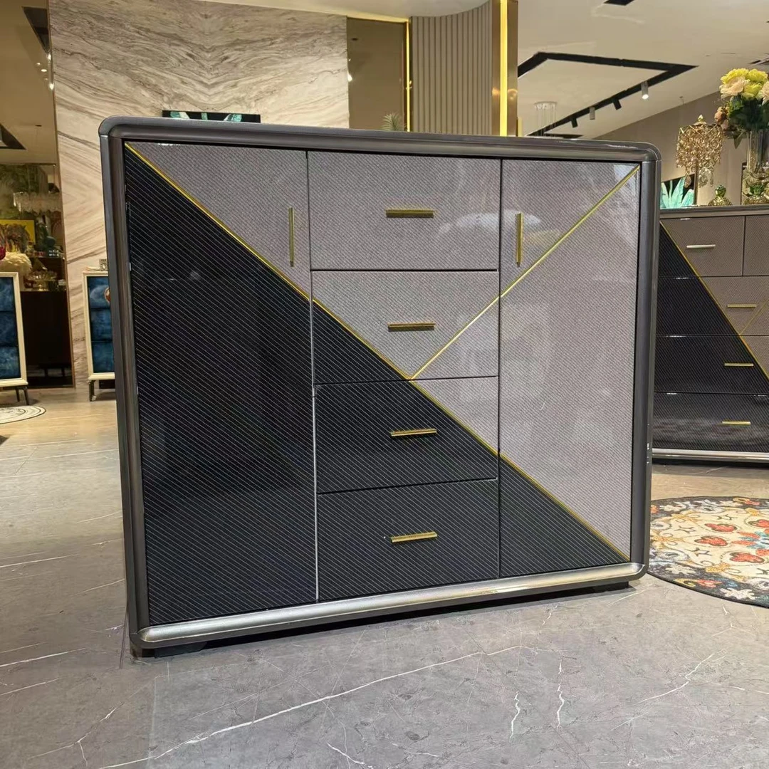 【喜悦家具】意式轻奢餐边收纳柜鞋柜 120/40/106