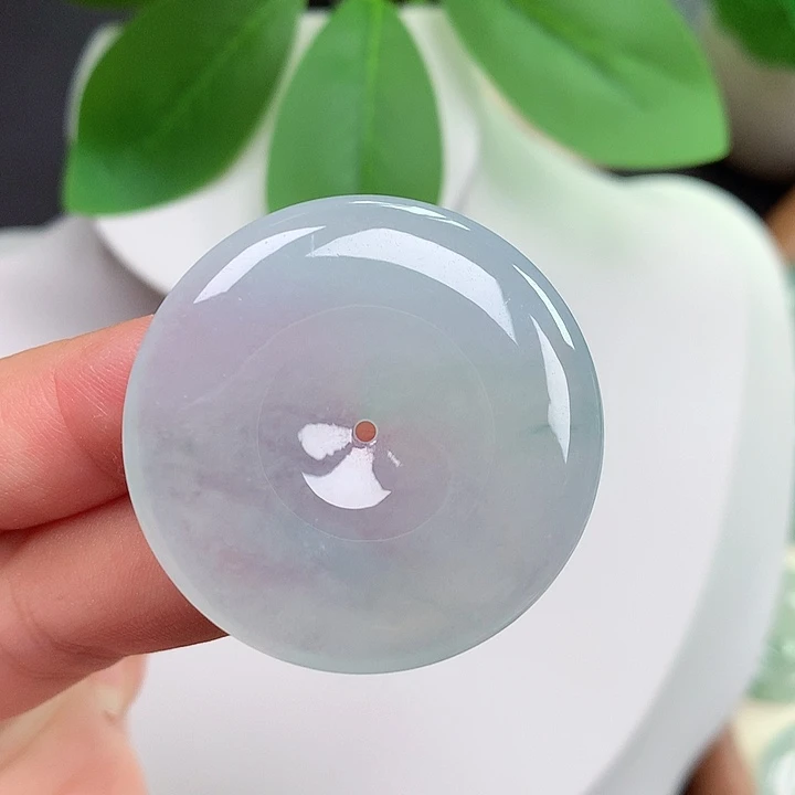 翡翠未镶嵌颈饰平安扣 35.3x5.6mm
