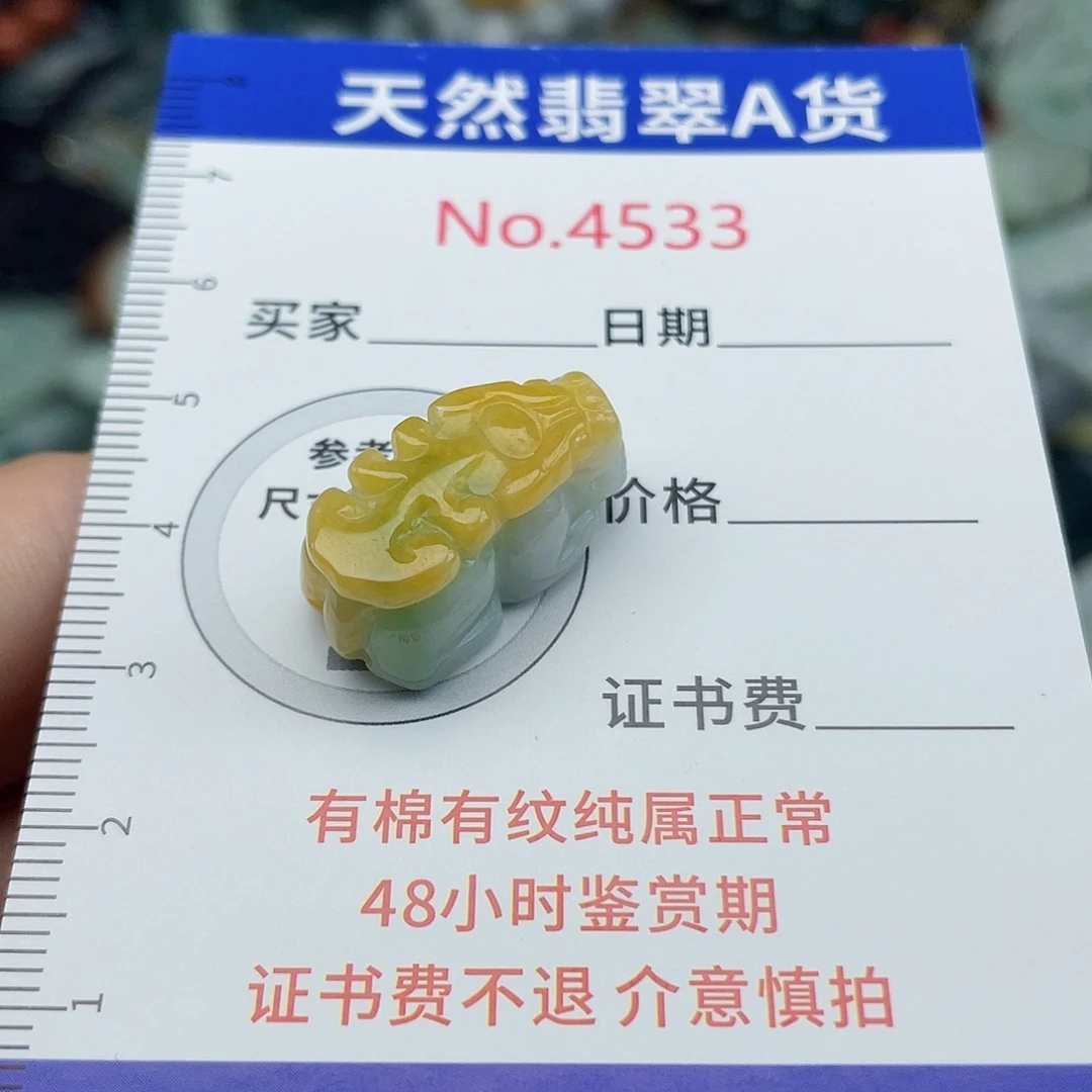 翡翠未镶嵌挂件4533