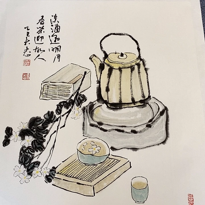 国画纯手绘国画写意作品50*60