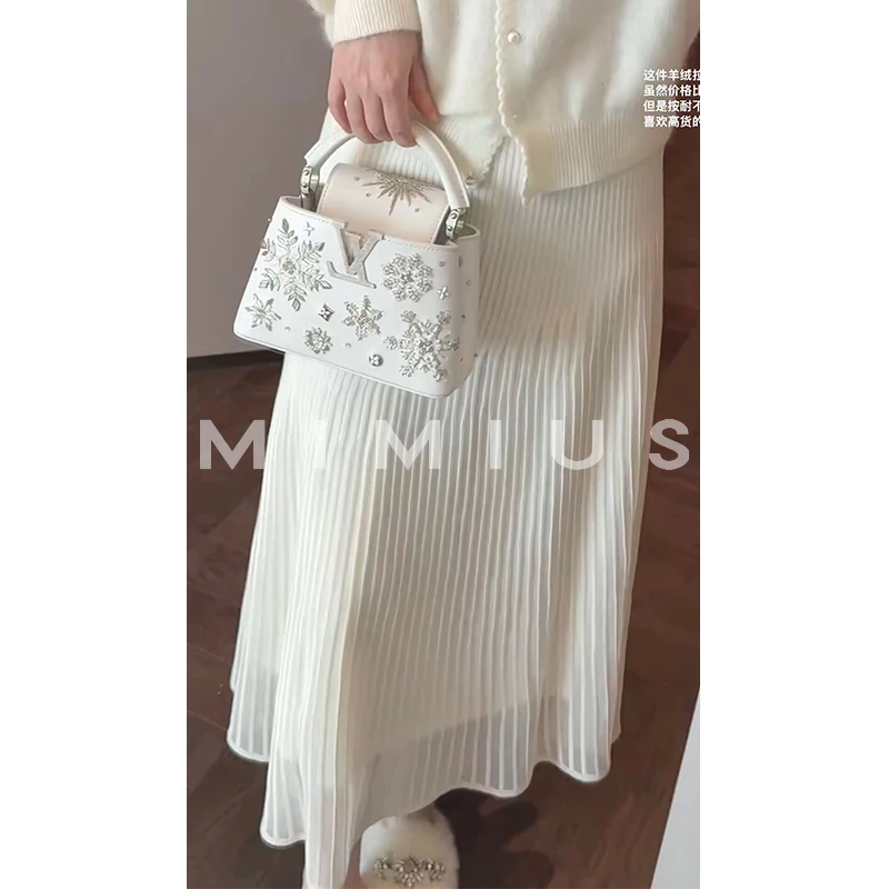 【mimius】U 高智感简约百搭压褶半身裙 WG10028