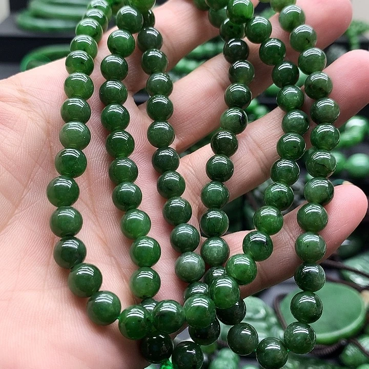 手链未镶嵌和田玉（碧玉）