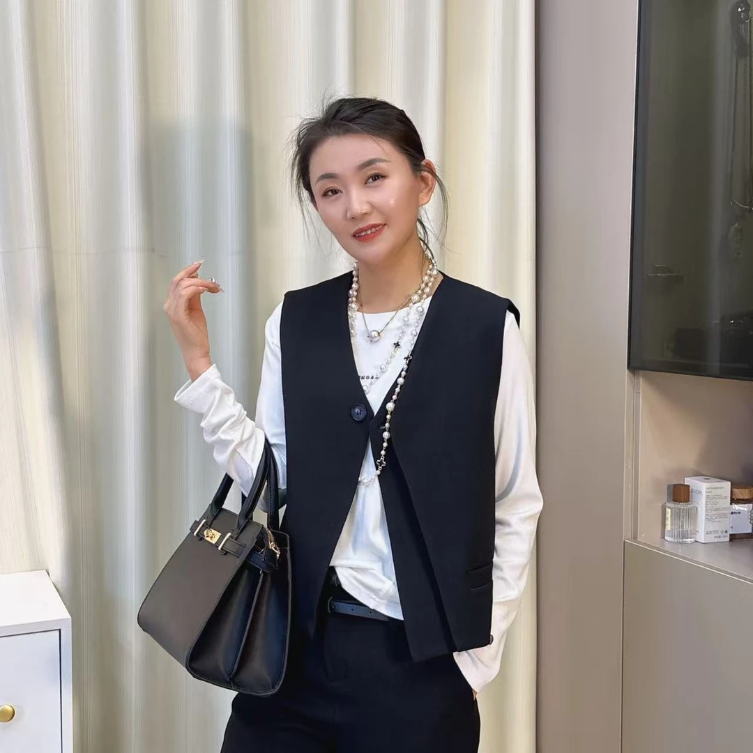 【二婷衣橱】25新款时尚百搭简单爆款马甲＋裤子005