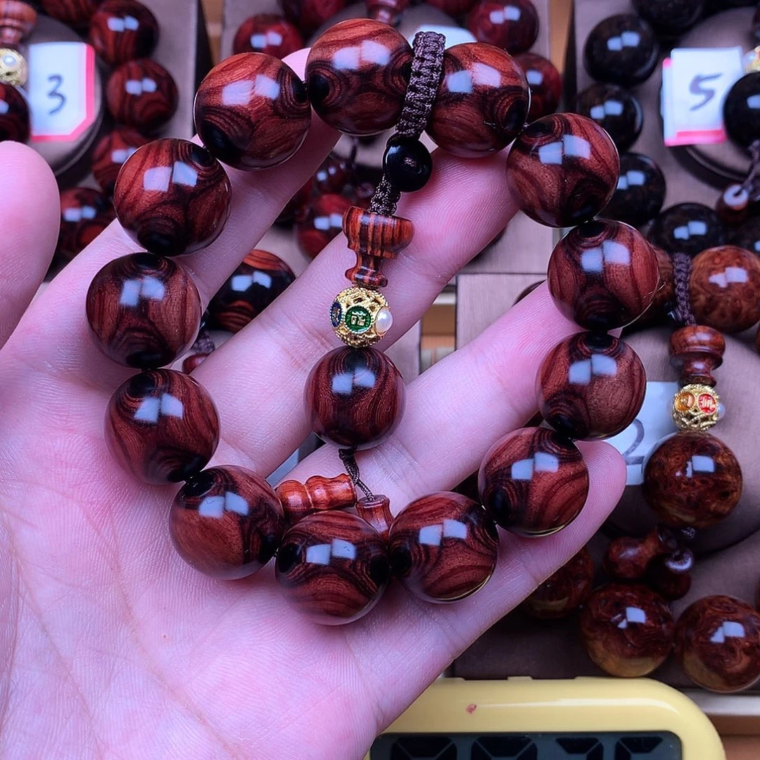 黄花梨/降香黄檀吢*黄花梨手串1.8