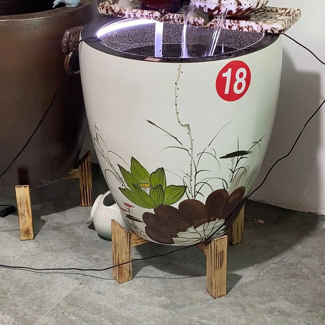 瓷片景德镇陶瓷鱼缸艺术