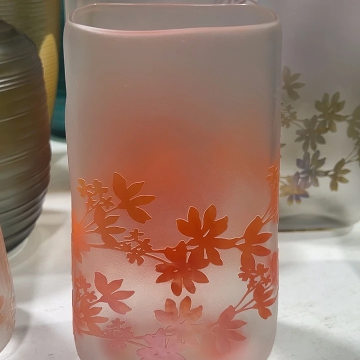 琉璃手工艺品绿色砂雕花瓶花器高24口10