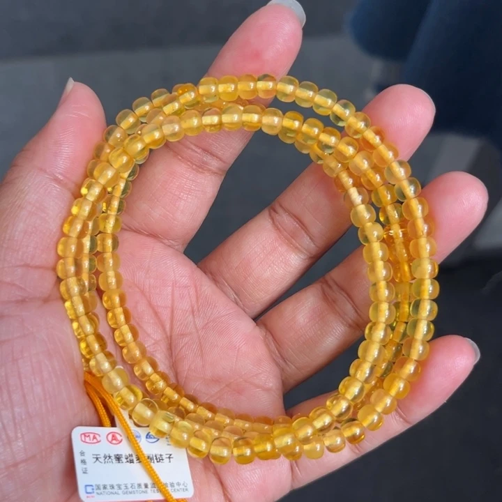 琥珀未镶嵌珠宝奇石M74号5+金珀多圈