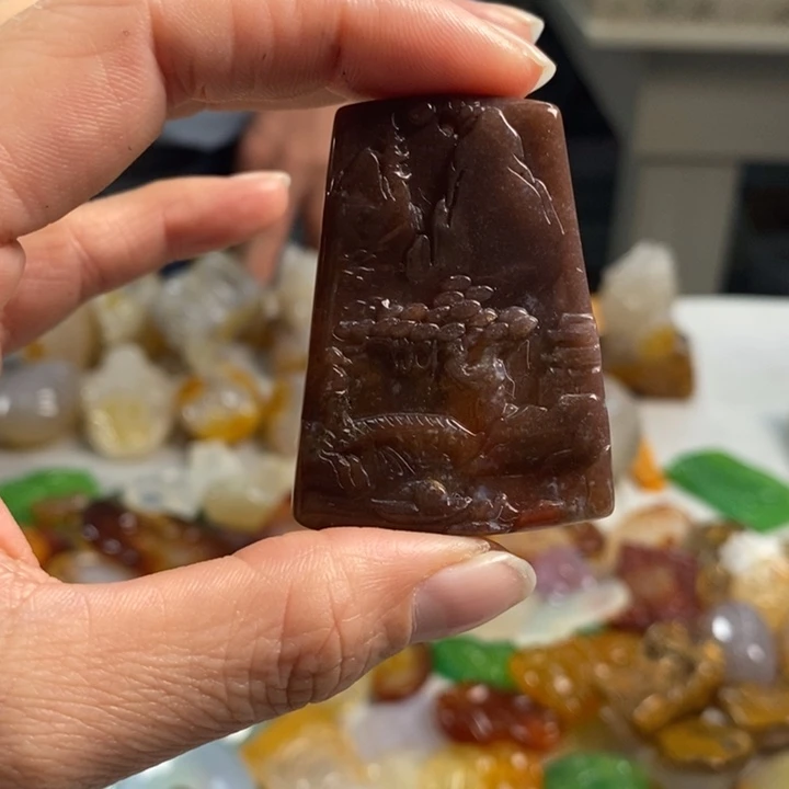 玛瑙/玉髓吊坠(不含链)未镶嵌