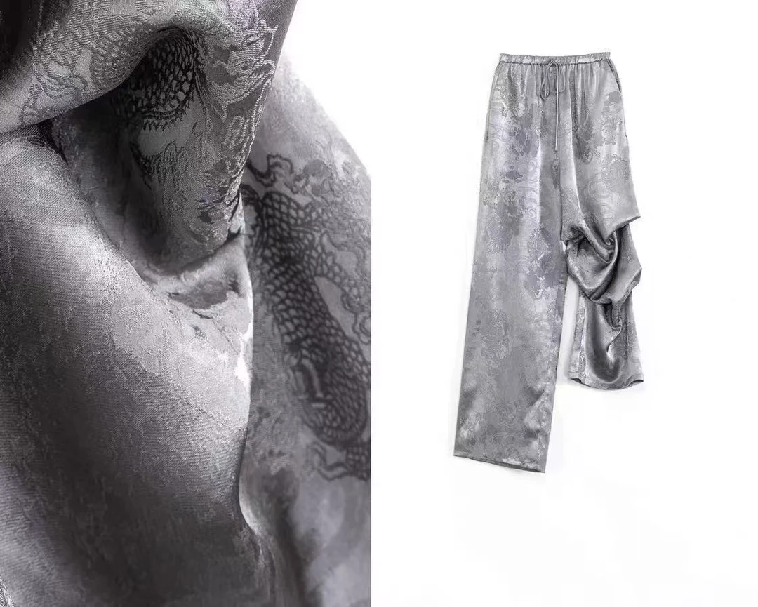 [龙纹裤]高端时尚显年轻气质显瘦百搭高级休闲裤2024B5836梦瑶