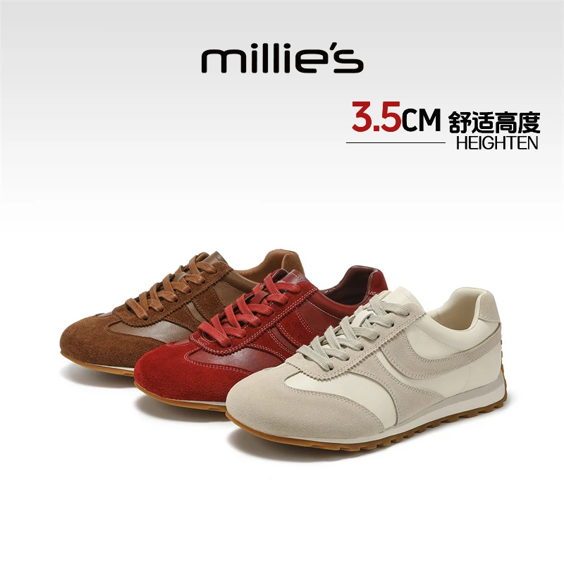 妙丽时尚复古德训鞋女鞋2025秋季新款软底舒适轻便运动休闲阿甘鞋