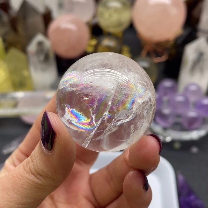 水晶40未镶嵌风*雅白爆彩