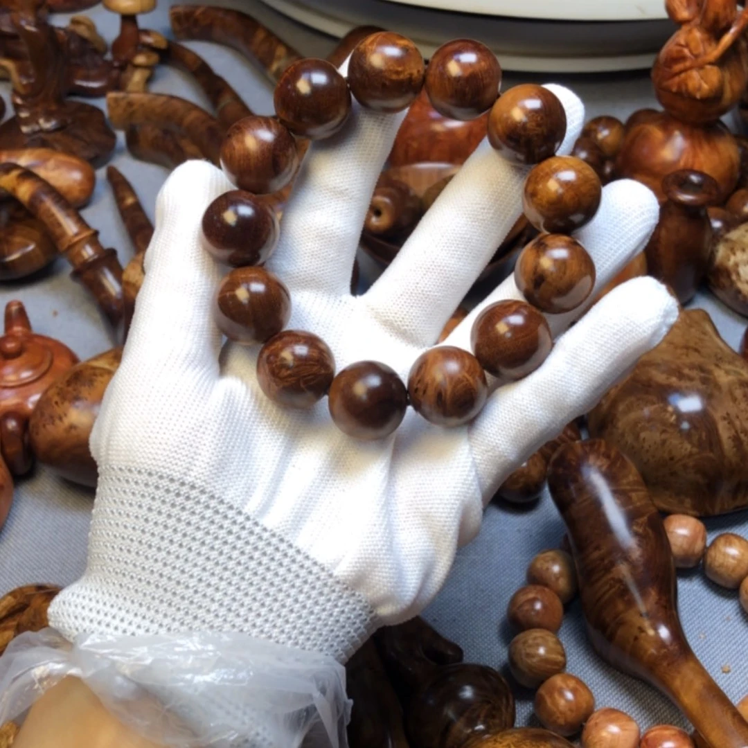 【闪购商品】木麻梨疙瘩火琉璃手把件