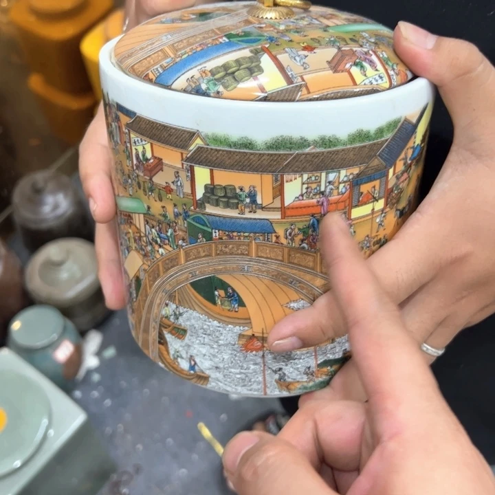 瑕疵福利品陶瓷茶叶罐介意勿拍