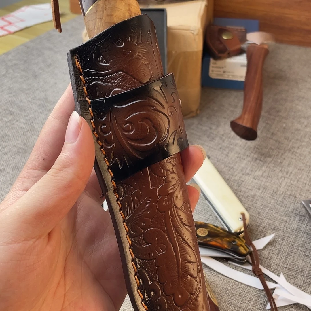 无**锁大马士革钢多功能户外工具