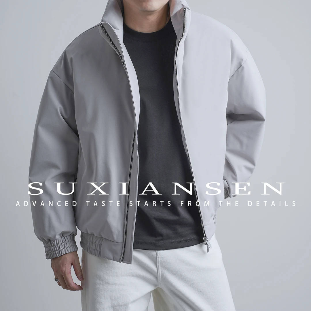 【大头叔叔】25冬季新款双拉链保暖立领夹克式外套鹅绒服DDEA710