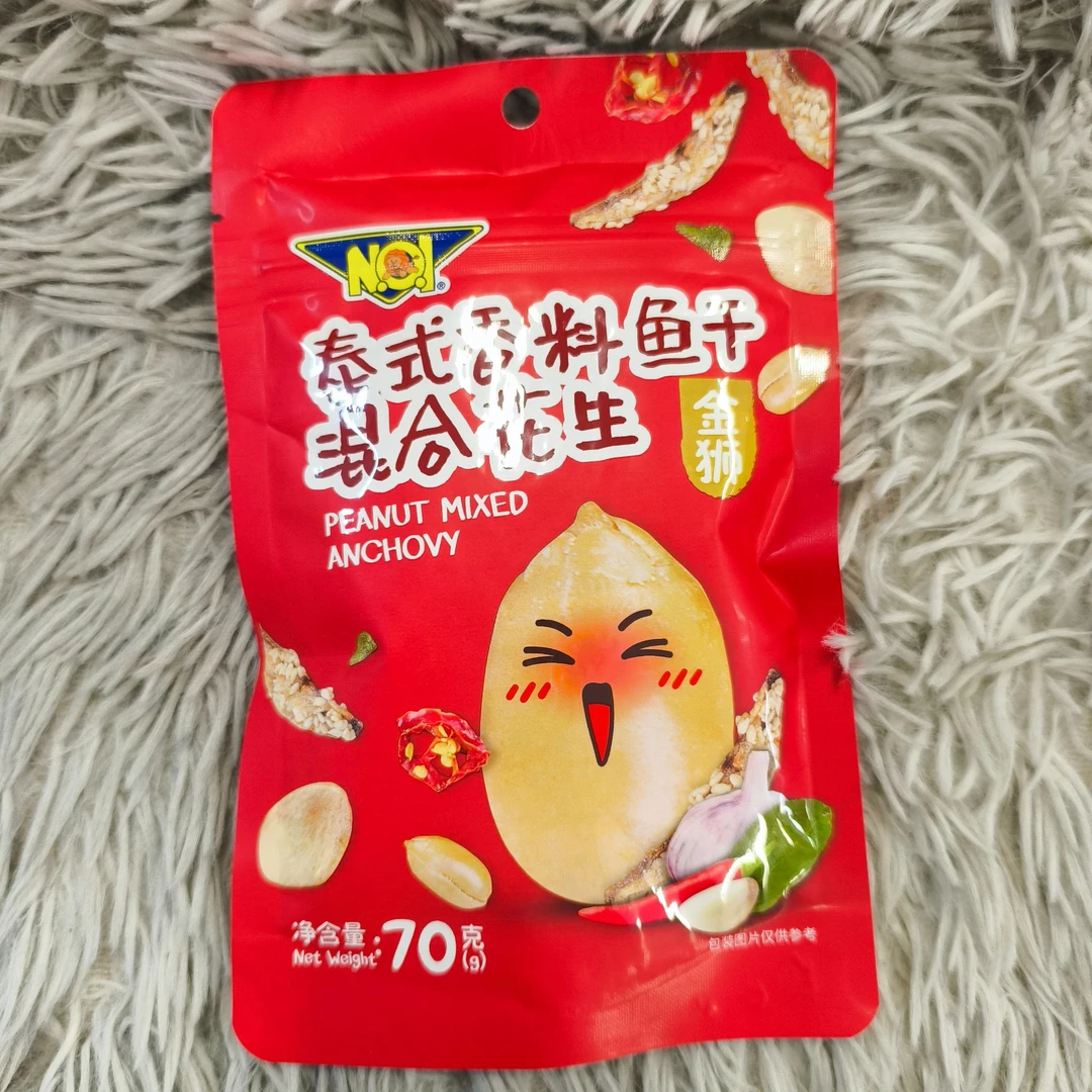 泰国进口金狮泰式香料鱼干混合花生